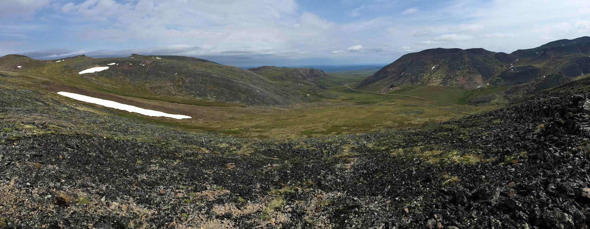 13C Panoramic View Of the Richardson Mountains From Communication Tower On Side Road Off The Dempster Highway On Day Tour From Inuvik To Arctic Circle